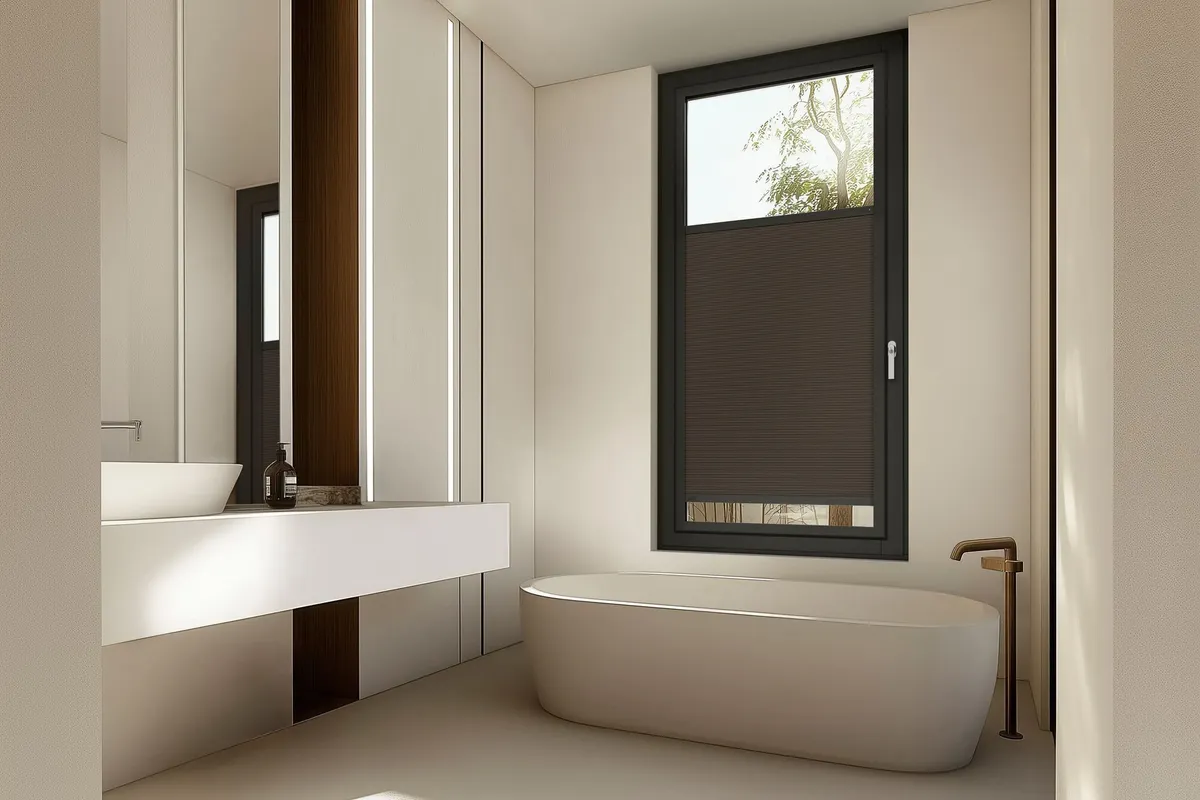 Large web SMF B20 Smart Frame Black Bath Room Window Closed